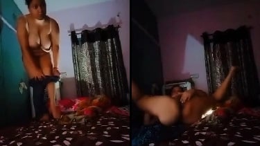 माँ बगल में सोयी थी तब इस बड़ी चूची वाली लड़की ने अपना नंगा देसी वीडियो बनाया. लड़की बड़े बूब्स और चूत दिखा रही हैं.